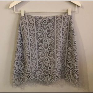 For love&lemons lace mini skirt.